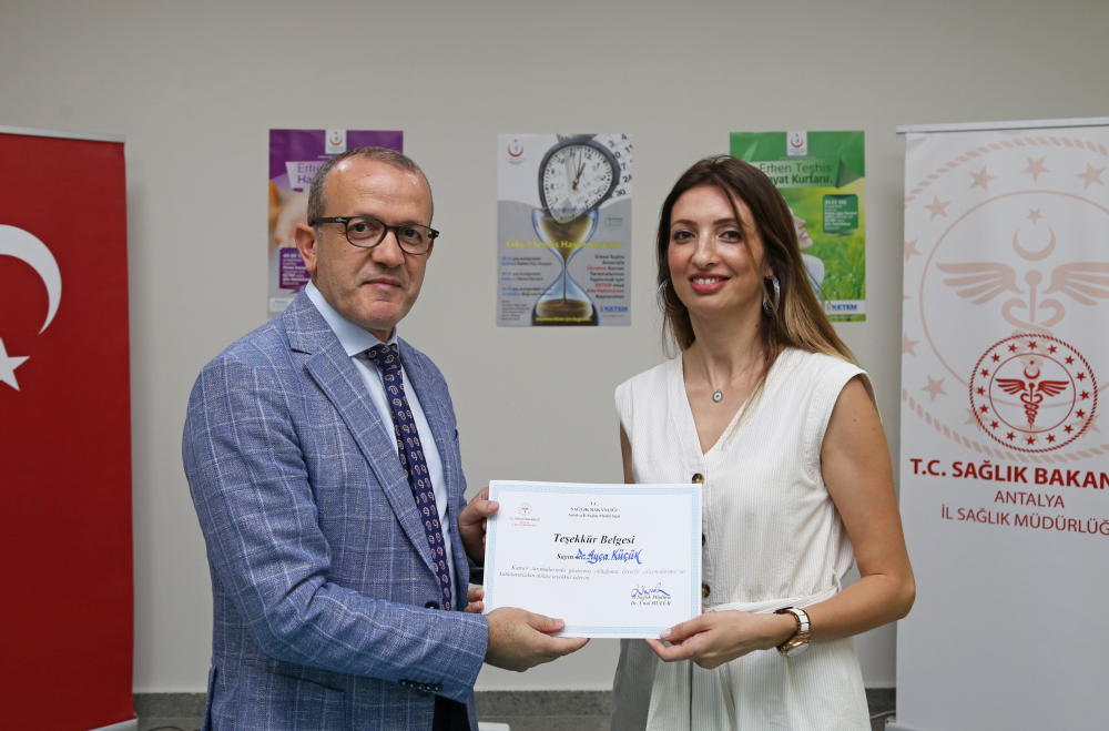 Antalya İl Sağlık Müdürlüğüne kanser taramasında birincilik ödülü