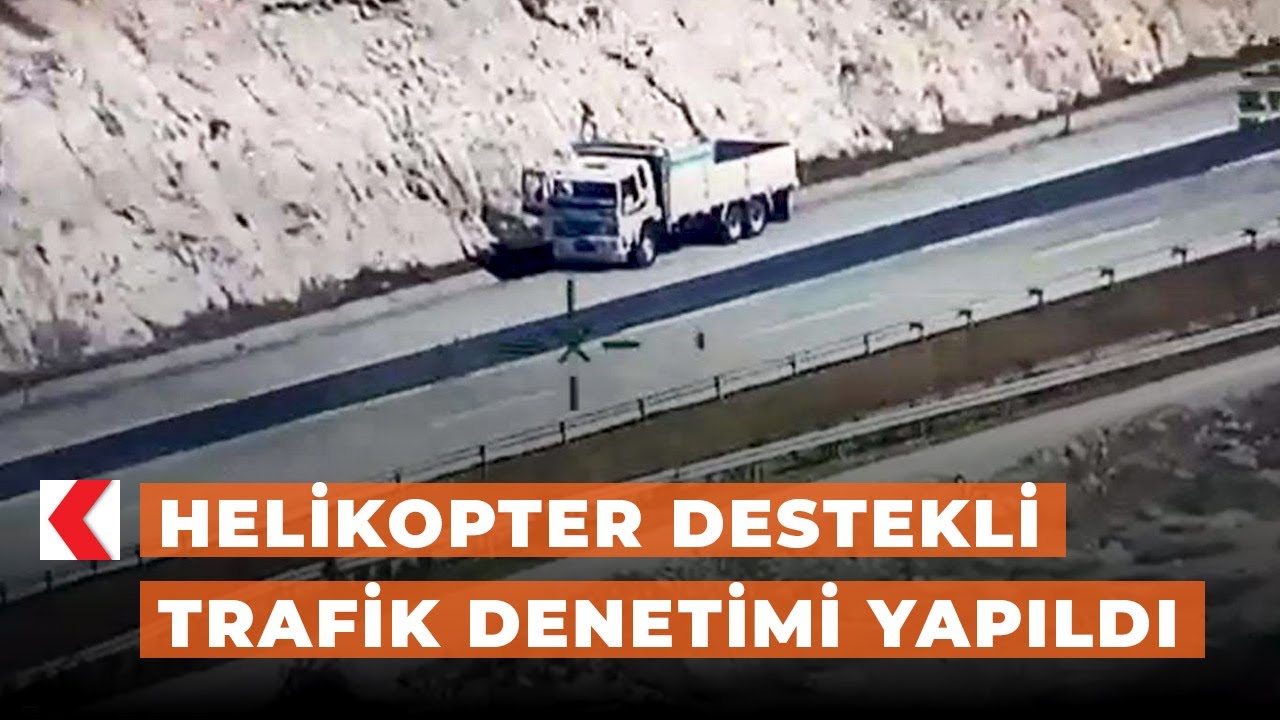 Adana’da helikopter destekli trafik denetimi yapıldı