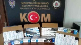 Hatay’da kaçakçılık operasyonunda tütün ve makaron ele geçirildi