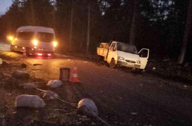 Arızalanan kamyonetine bakarken minibüsün çarptığı adam hayatını kaybetti