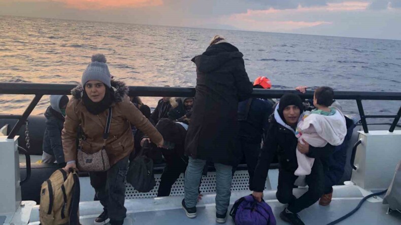 Bodrum açıklarında 4’ü çocuk 32 düzensiz göçmen kurtarıldı