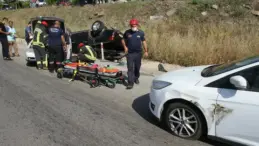 İzmir’deki kazada 1’i çocuk 3 yaralı