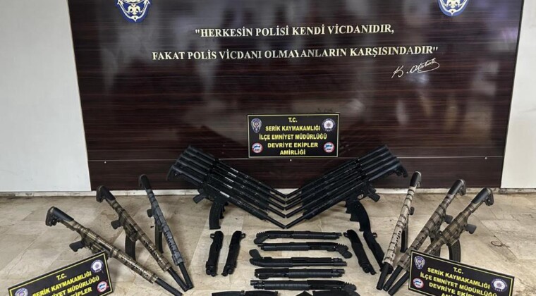 Antalya’da Polis Kovalamacasından 25 Av Tüfeği Çıktı