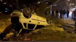 Osmaniye’de Takla Atan Otomobilde 1 Yaralı