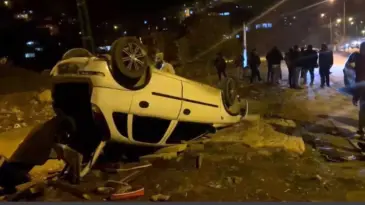 Osmaniye’de Takla Atan Otomobilde 1 Yaralı