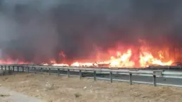 Tarsus’ta TIR Yangını: Otoyol Kapandı