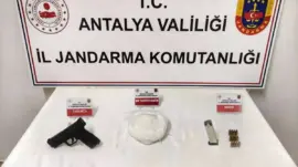 Gazipaşa’da Uyuşturucu ve Tabanca Ele Geçirildi