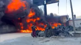 Silifke’de lastik dükkanında yangın