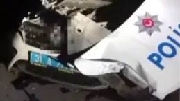 Hatay’da Alkollü Sürücü Polis Aracına Çarptı