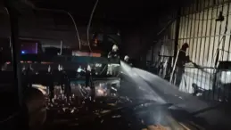 Hatay’da Marangoz Atölyesinde Yangın