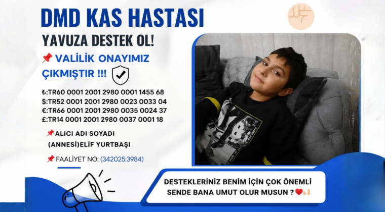 DMD Kas Hastası Yavuz İçin Destek Kampanyası Başlatıldı