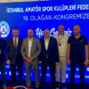 Beyoğlu Kulüpler Birliği Başkanı Bayram Gölcük, İASKF 19. Olağan Genel Kurulu’nda Güven Tazeledi