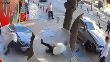 Çarptı, 2 metre havaya savurdu; yaralıya değil, hasara baktı! Sürücüden pes dedirten davranış
