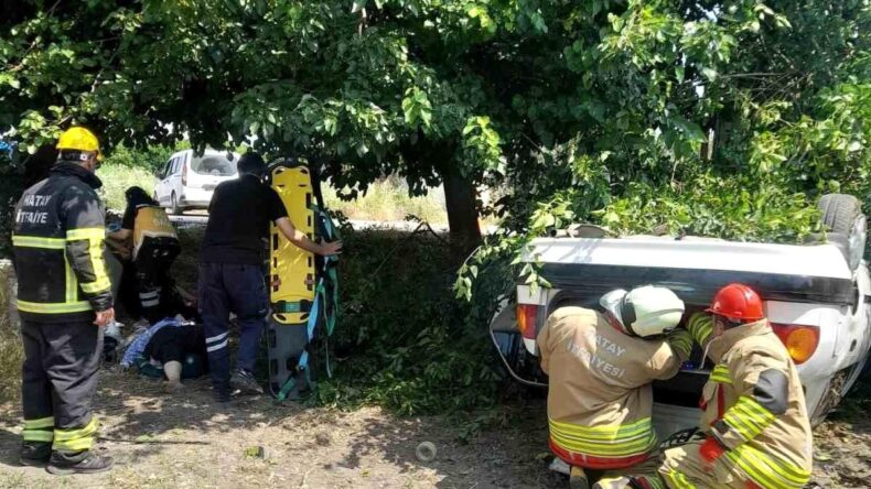 Hatay’da Ters Dönme Kazası: 3 Yaralı
