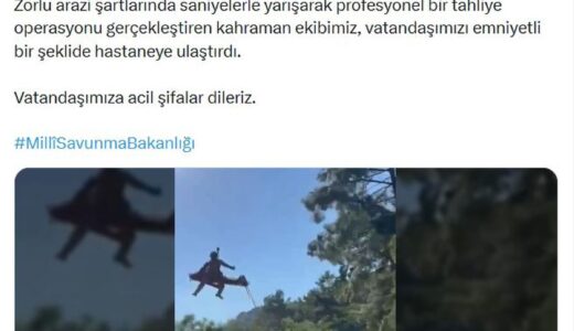 Antalya’da Kaza Geçiren Vatandaş Helikopterle Kurtarıldı